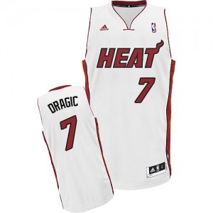 Miami Heat #7 Adidas Home Blanc Swingman Maillot d'équipe de NBA la meilleure qualité - Goran Dragic pour Homme