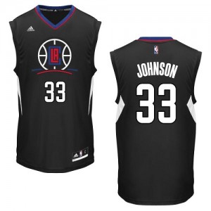 Maillot NBA Authentic Wesley Johnson #33 Los Angeles Clippers Alternate Noir - Homme
