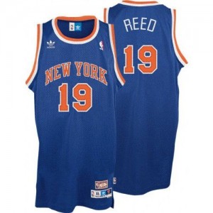 New York Knicks Willis Reed #19 Throwback Swingman Maillot d'équipe de NBA - Bleu royal pour Homme