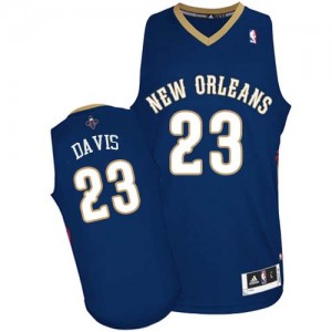 New Orleans Pelicans #23 Adidas Road Bleu marin Authentic Maillot d'équipe de NBA 100% authentique - Anthony Davis pour Homme