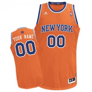 Maillot NBA New York Knicks Personnalisé Swingman Orange Adidas Alternate - Homme