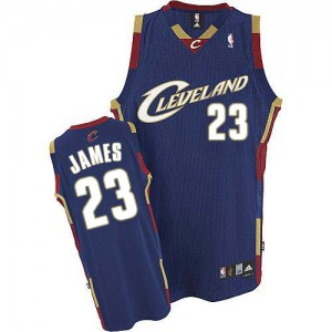 Maillot Adidas Bleu marin Authentic Cleveland Cavaliers - LeBron James #23 - Homme
