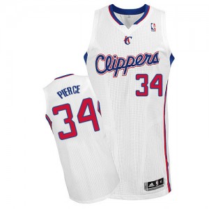 Los Angeles Clippers Paul Pierce #34 Home Authentic Maillot d'équipe de NBA - Blanc pour Homme