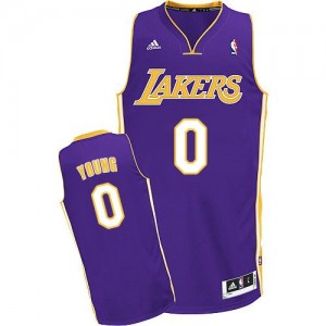 Maillot Adidas Violet Road Swingman Los Angeles Lakers - Nick Young #0 - Homme