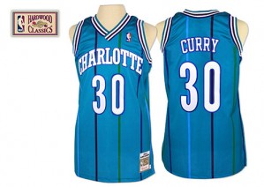 Charlotte Hornets #30 Mitchell and Ness Throwback Bleu clair Authentic Maillot d'équipe de NBA préférentiel - Dell Curry pour Homme