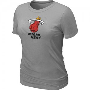 Miami Heat Big & Tall Gris T-Shirts d'équipe de NBA pas cher - pour Femme