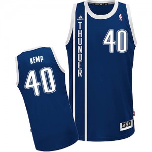 Maillot Swingman Oklahoma City Thunder NBA Alternate Bleu marin - #40 Shawn Kemp - Homme