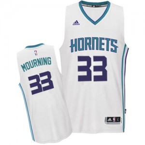 Charlotte Hornets Alonzo Mourning #33 Home Authentic Maillot d'équipe de NBA - Blanc pour Homme