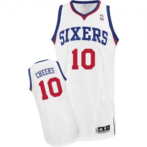 Maillot NBA Authentic Maurice Cheeks #10 Philadelphia 76ers Home Blanc - Homme