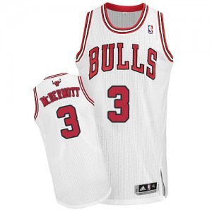 Maillot Adidas Blanc Home Authentic Chicago Bulls - Doug McDermott #3 - Homme