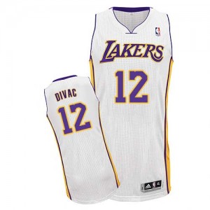 Maillot Authentic Los Angeles Lakers NBA Alternate Blanc - #12 Vlade Divac - Homme