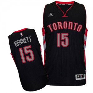 Maillot NBA Toronto Raptors #15 Anthony Bennett Noir Adidas Swingman Alternate - Homme
