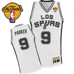 Maillot NBA Blanc Tony Parker #9 San Antonio Spurs Latin Nights Finals Patch Authentic Homme Adidas