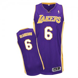 Maillot NBA Authentic Jordan Clarkson #6 Los Angeles Lakers Road Violet - Homme