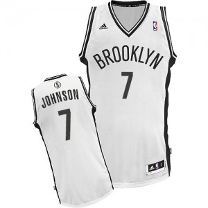 Brooklyn Nets Joe Johnson #7 Home Swingman Maillot d'équipe de NBA - Blanc pour Homme