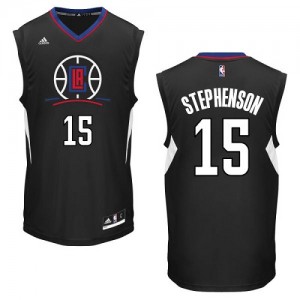 Maillot Adidas Noir Alternate Authentic Los Angeles Clippers - Lance Stephenson #15 - Homme