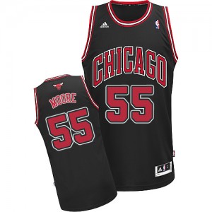 Chicago Bulls #55 Adidas Alternate Noir Swingman Maillot d'équipe de NBA Le meilleur cadeau - E'Twaun Moore pour Homme