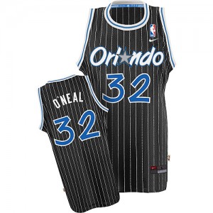 Orlando Magic Nike Shaquille O'Neal #32 Throwback Authentic Maillot d'équipe de NBA - Noir pour Homme