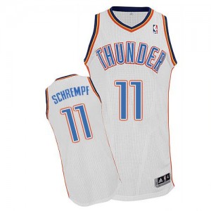 Maillot NBA Blanc Detlef Schrempf #11 Oklahoma City Thunder Home Authentic Homme Adidas