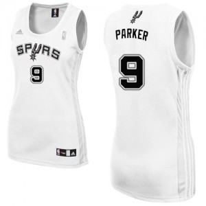 San Antonio Spurs Tony Parker #9 Home Swingman Maillot d'équipe de NBA - Blanc pour Femme