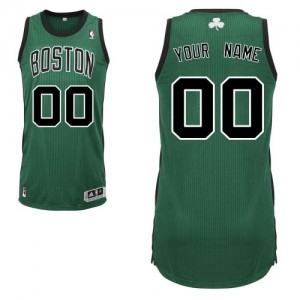 Maillot NBA Authentic Personnalisé Boston Celtics Alternate Vert (No. noir) - Homme