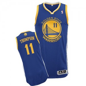 Maillot NBA Authentic Klay Thompson #11 Golden State Warriors Road Bleu royal - Homme
