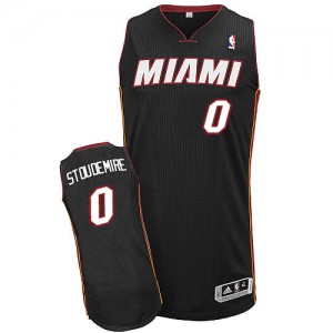 Miami Heat #0 Adidas Road Noir Authentic Maillot d'équipe de NBA préférentiel - Amar'e Stoudemire pour Homme