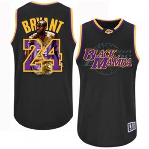 Maillot NBA Los Angeles Lakers #24 Kobe Bryant Noir Adidas Swingman Notorious - Homme