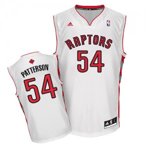 Toronto Raptors #54 Adidas Home Blanc Swingman Maillot d'équipe de NBA en ligne - Patrick Patterson pour Homme