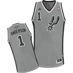 Maillot NBA San Antonio Spurs #1 Kyle Anderson Gris argenté Adidas Swingman Alternate - Homme