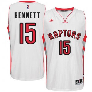 Maillot NBA Blanc Anthony Bennett #15 Toronto Raptors Home Swingman Homme Adidas