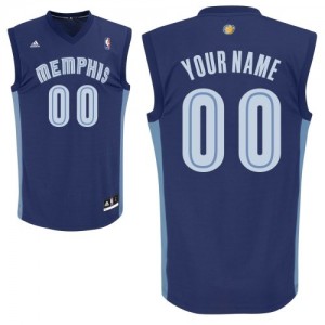 Maillot NBA Bleu marin Swingman Personnalisé Memphis Grizzlies Road Enfants Adidas
