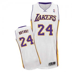 Maillot NBA Authentic Kobe Bryant #24 Los Angeles Lakers Alternate Blanc - Homme