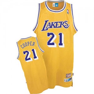 Maillot Authentic Los Angeles Lakers NBA Throwback Or - #21 Michael Cooper - Homme