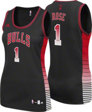 Maillot Adidas Noir Vibe Swingman Chicago Bulls - Derrick Rose #1 - Femme