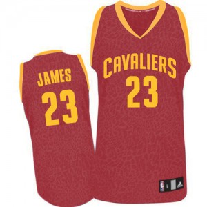 Maillot NBA Rouge LeBron James #23 Cleveland Cavaliers Crazy Light Swingman Homme Adidas