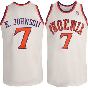 Phoenix Suns Kevin Johnson #7 New Throwback Swingman Maillot d'équipe de NBA - Blanc pour Homme