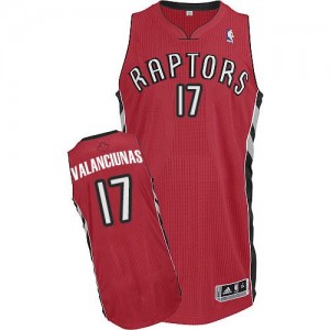Maillot NBA Authentic Jonas Valanciunas #17 Toronto Raptors Road Rouge - Homme