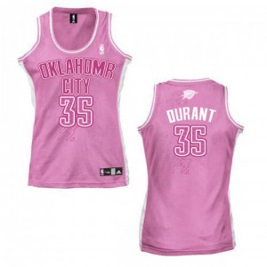 Maillot Adidas Rose Fashion Authentic Oklahoma City Thunder - Kevin Durant #35 - Femme
