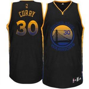 Maillot NBA Authentic Stephen Curry #30 Golden State Warriors Vibe Noir - Homme