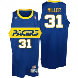 Maillot NBA Bleu Reggie Miller #31 Indiana Pacers Throwback Swingman Homme Mitchell and Ness