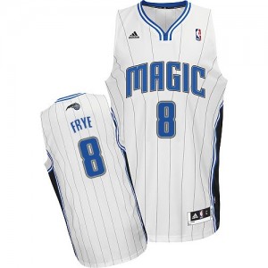Orlando Magic #8 Adidas Home Blanc Swingman Maillot d'équipe de NBA la meilleure qualité - Channing Frye pour Homme