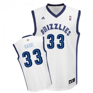 Memphis Grizzlies #33 Adidas Home Blanc Swingman Maillot d'équipe de NBA Prix d'usine - Marc Gasol pour Homme
