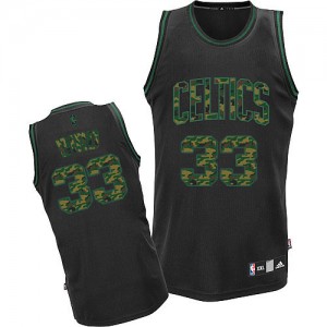 Boston Celtics Larry Bird #33 Fashion Authentic Maillot d'équipe de NBA - Camo noir pour Homme