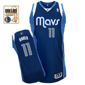 Maillot NBA Bleu marin Jose Barea #11 Dallas Mavericks Alternate Champions Patch Authentic Homme Adidas