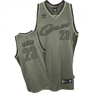 Maillot NBA Cleveland Cavaliers #23 LeBron James Gris Adidas Swingman "Field Issue" - Homme