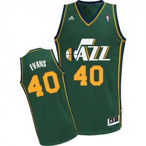 Maillot Swingman Utah Jazz NBA Alternate Vert - #40 Jeremy Evans - Homme