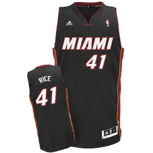 Maillot NBA Miami Heat #41 Glen Rice Noir Adidas Swingman Road - Homme