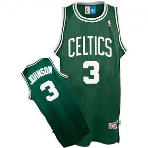 Maillot NBA Vert Dennis Johnson #3 Boston Celtics Throwback Authentic Homme Adidas