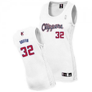 Los Angeles Clippers #32 Adidas Home Blanc Authentic Maillot d'équipe de NBA Braderie - Blake Griffin pour Femme